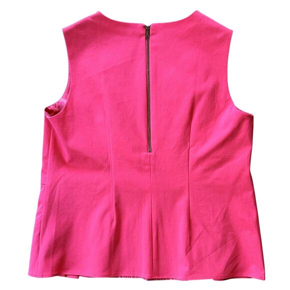 NWT Estelle and Finn Sleeveless Pleated Lined Fuchsia Pink Top Women's 6 - Picture 4 of 8